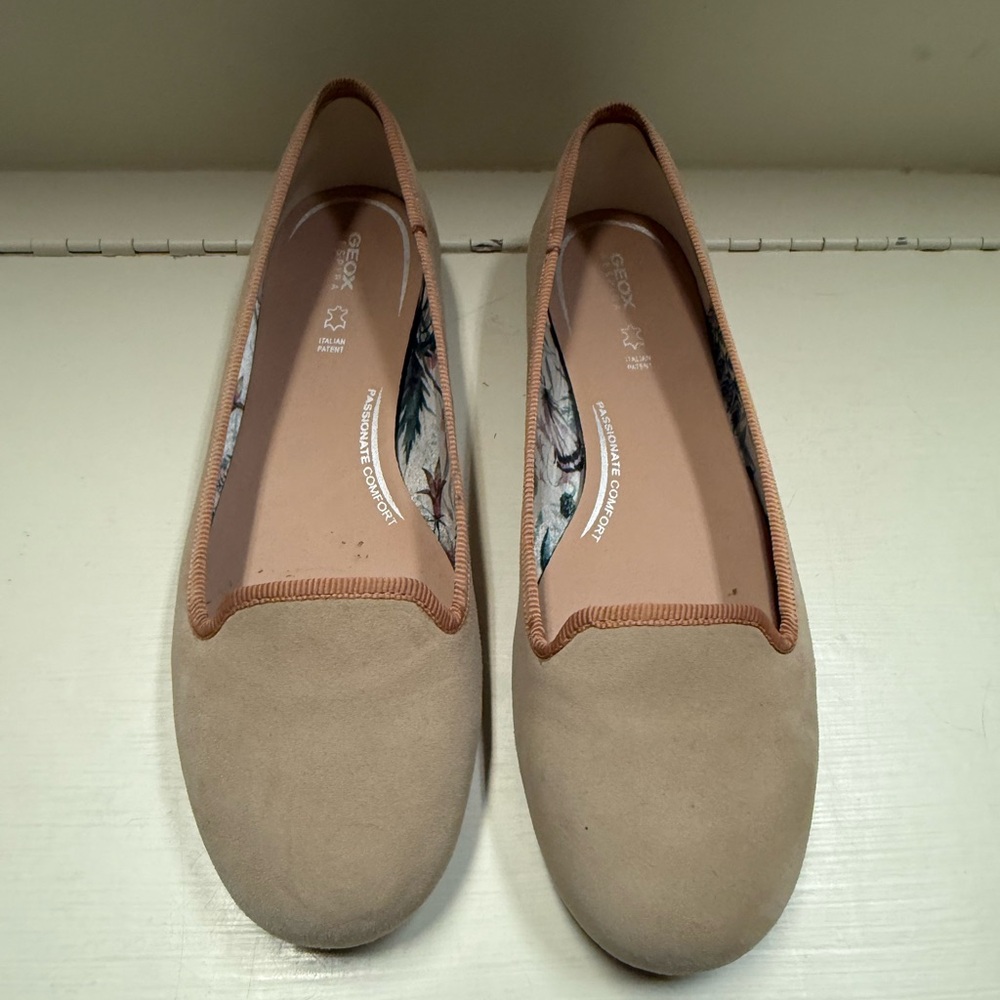 Geox Women's Tan Slip-On Loafers